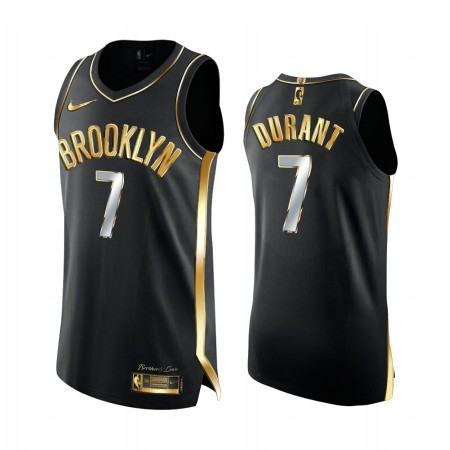 Brooklyn Nets Kevin Durant 7 2020-21 Musta Golden Edition Pelipaidat Swingman - Miesten